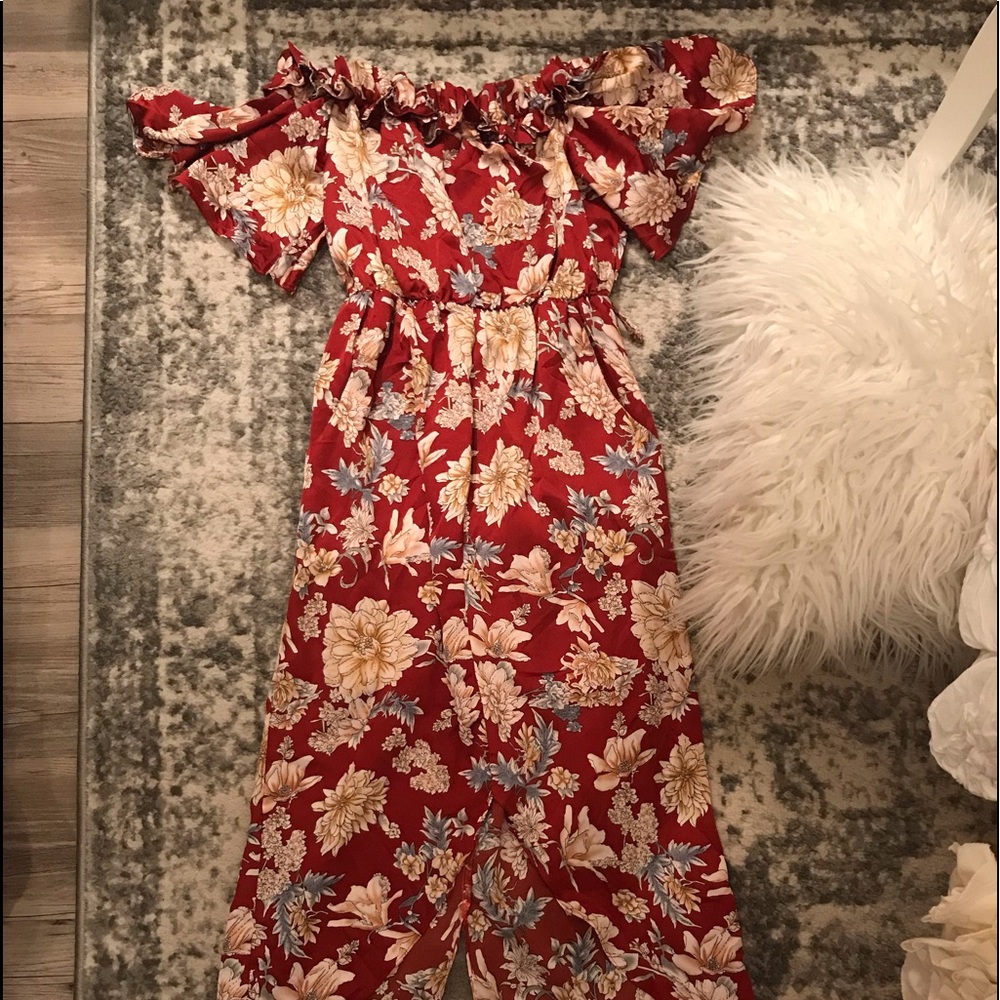 Red Floral Dress❤️🌹😍